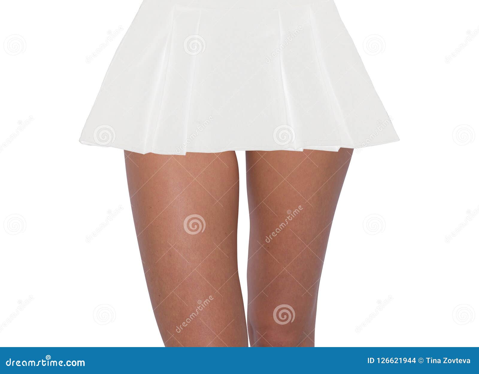 Woman legs in skirt stock photo. Image of cute, long - 126621944