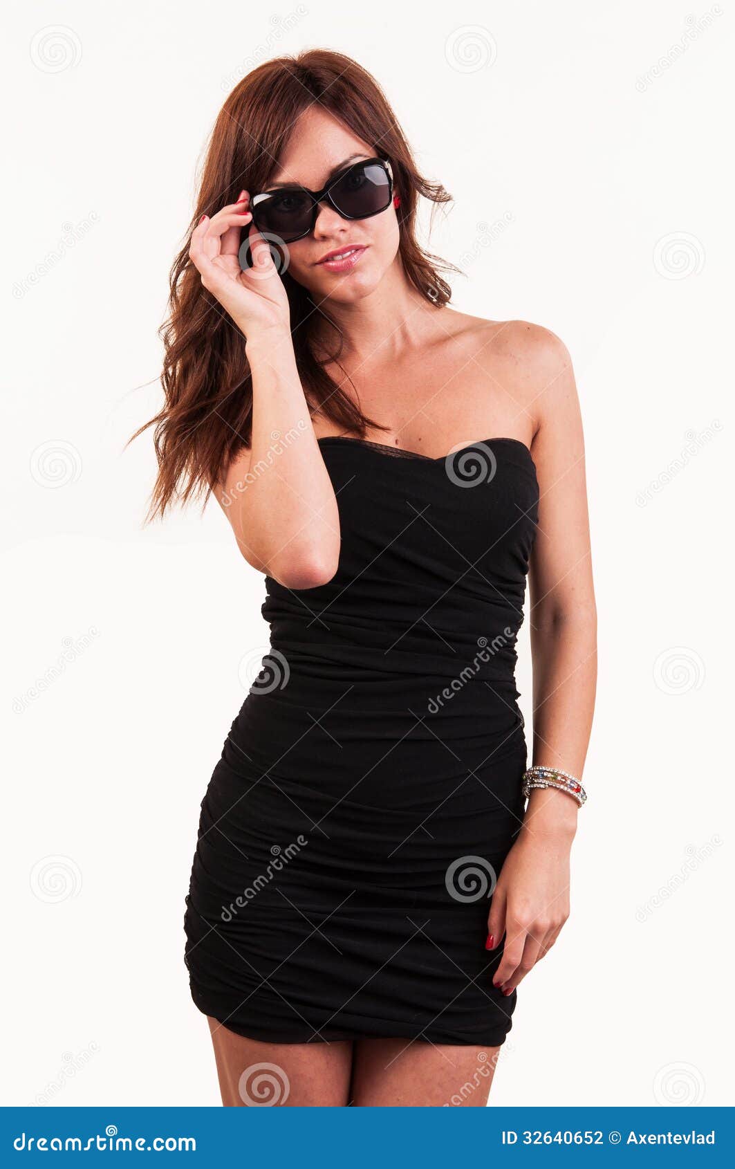 Woman In Sunglasses Posing Stock Photo Image Of Attractive
