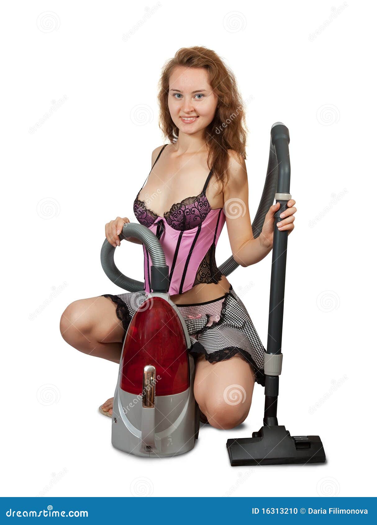 Sexy wife cleaning house