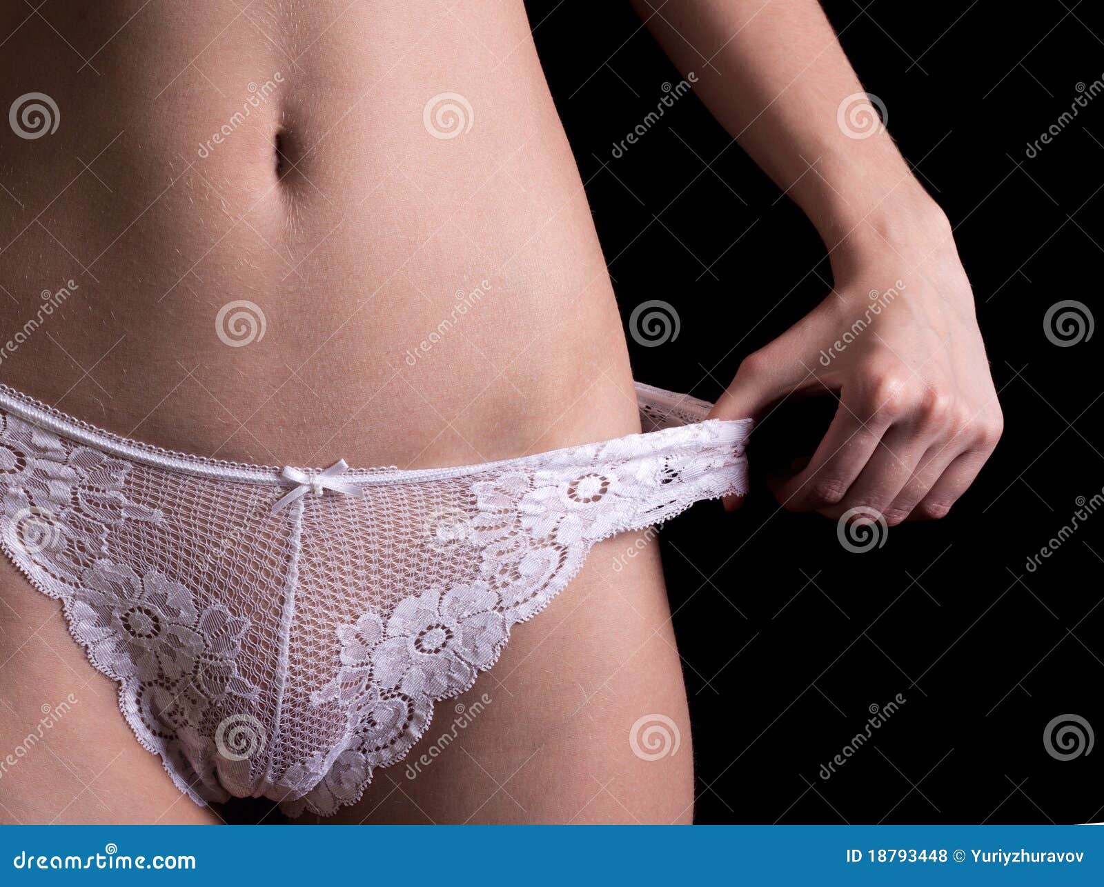 Woman White Panties Front View Stock Photo - Image of classical