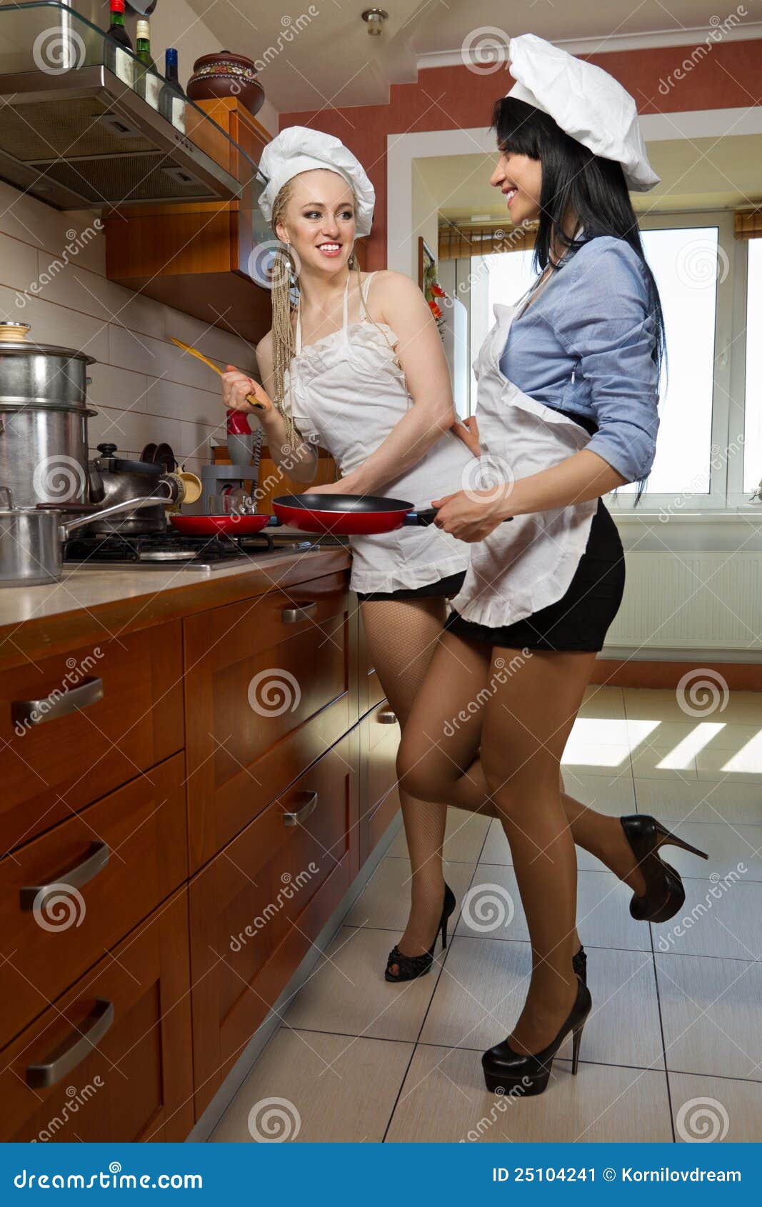 Women In Kitchen Stock Image Image Of Cooking Feminine 25104241