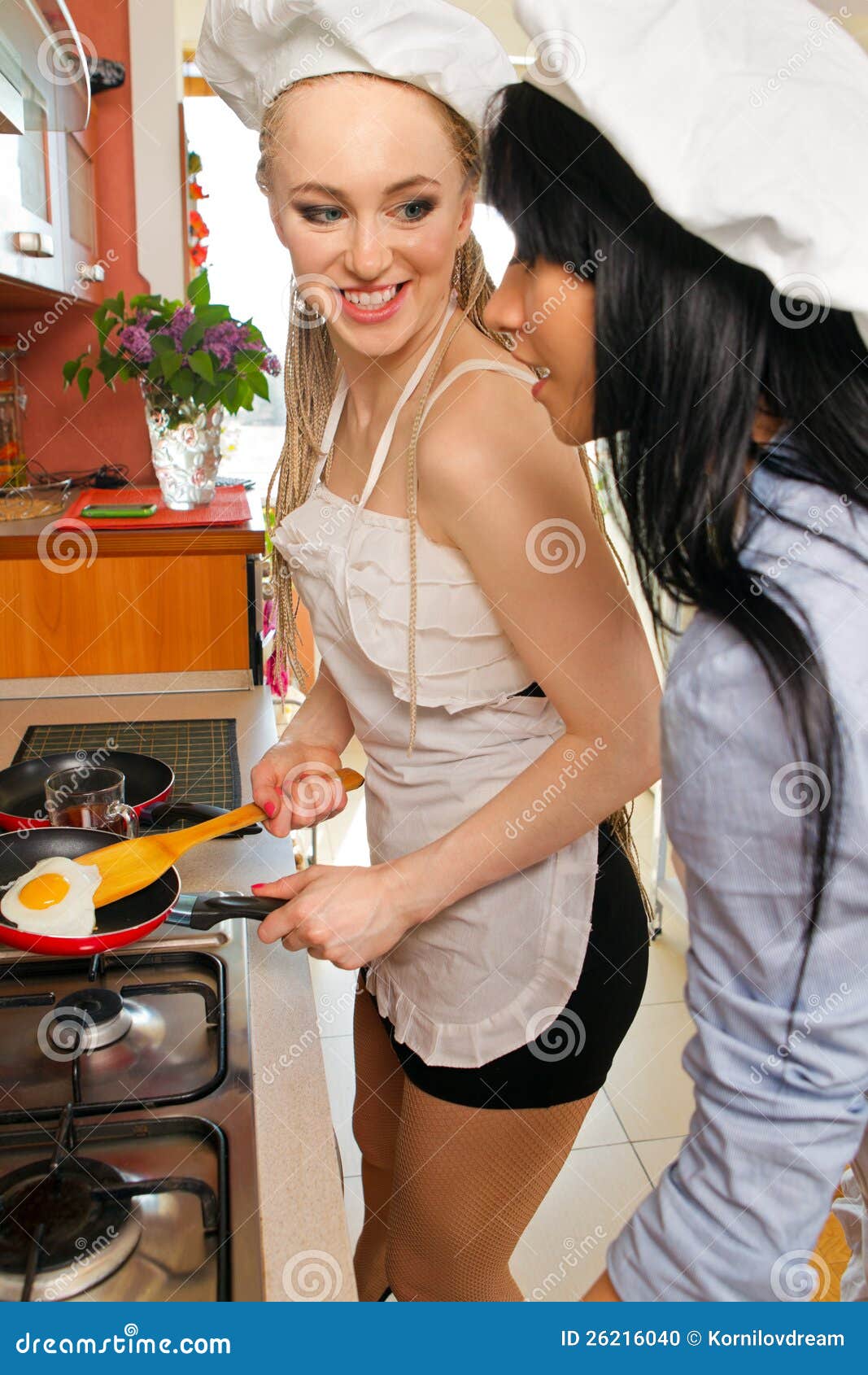 Women In Kitchen Stock Photo Image Of Attractive