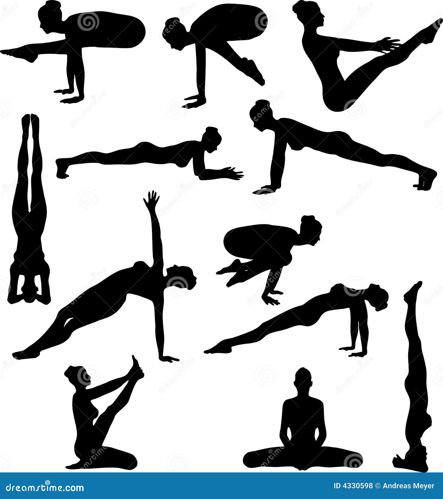 yoga silouettes