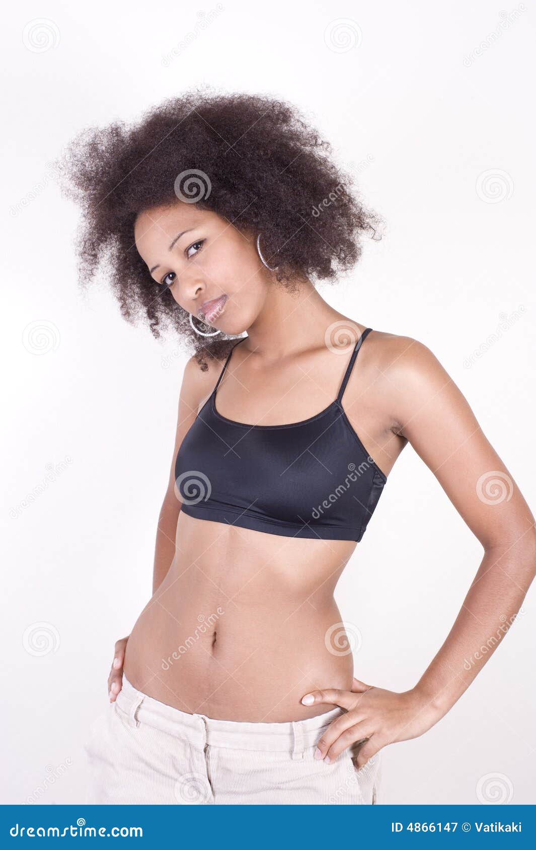 Young African beauty stock image. Image of hair, flirt - 4866147