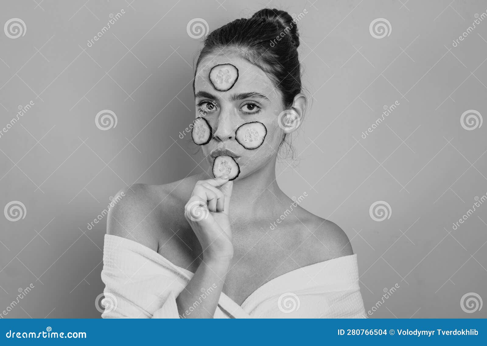 Sexy Woman Cucumber Stock Photos picture