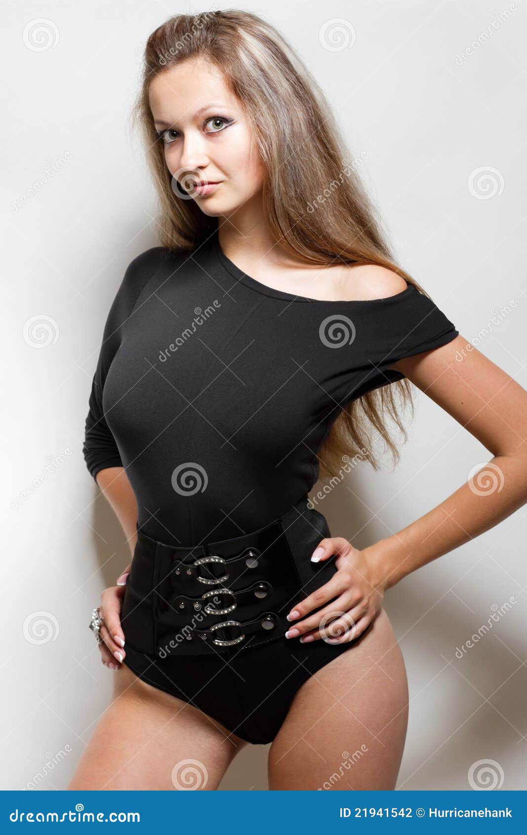 Young Lady in Black Body Suit Stock Photo - Image of adult