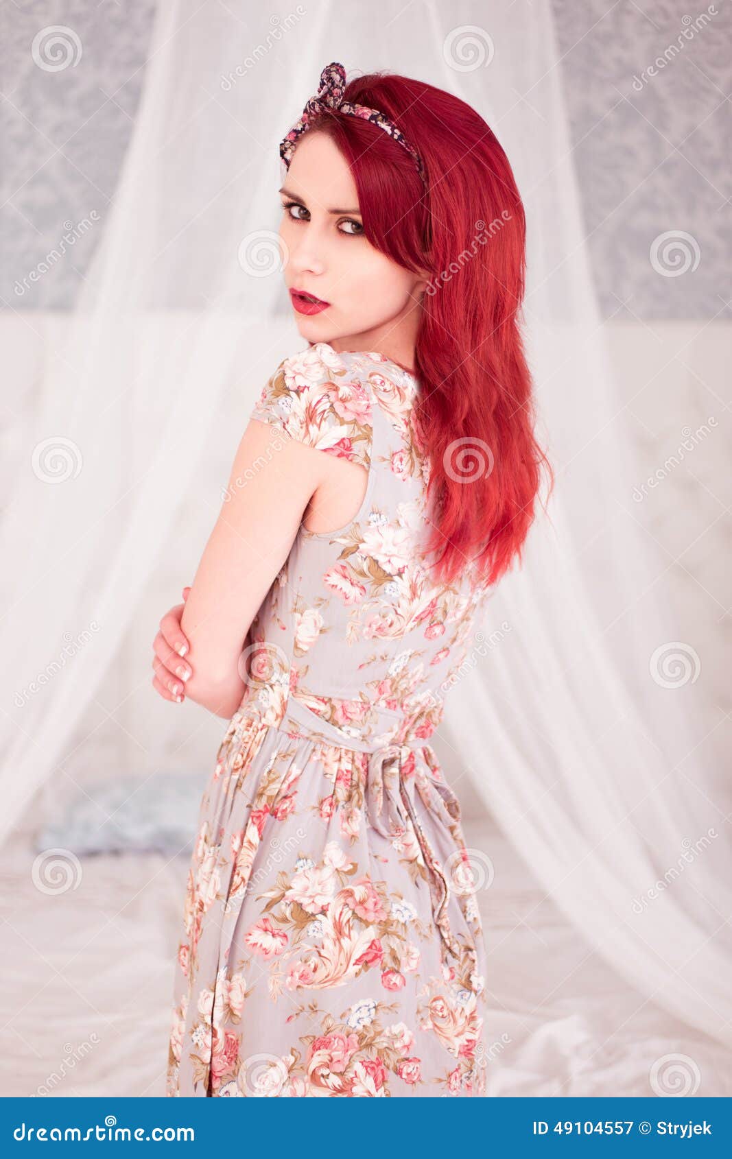Young Redhead Woman with a Sultry Expression Stock Image - Image of pretty,  summer: 49104557