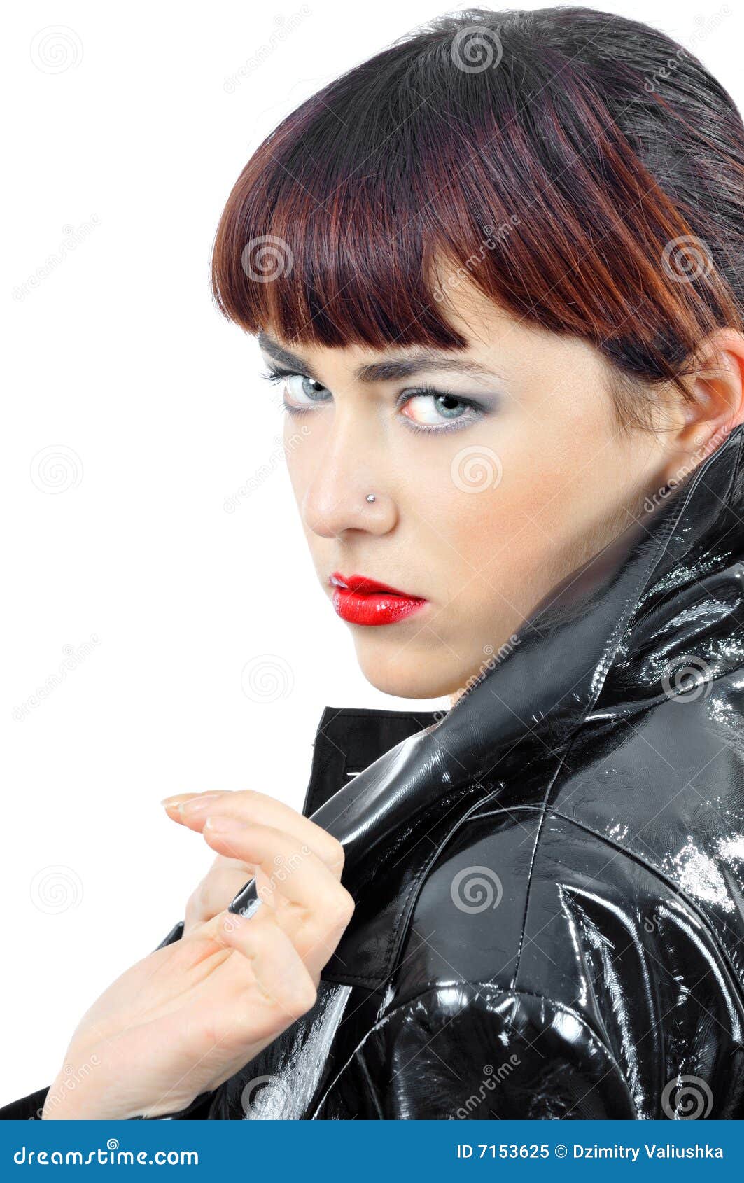 Young woman in cloack stock image. Image of attractive - 7153625