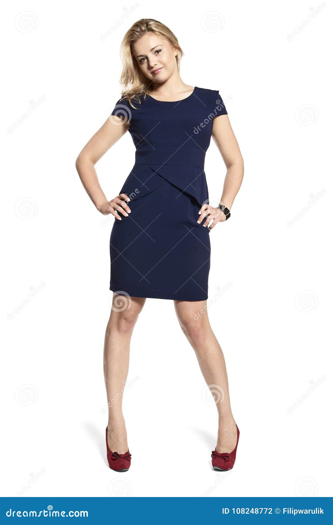 navy blue hostess dress