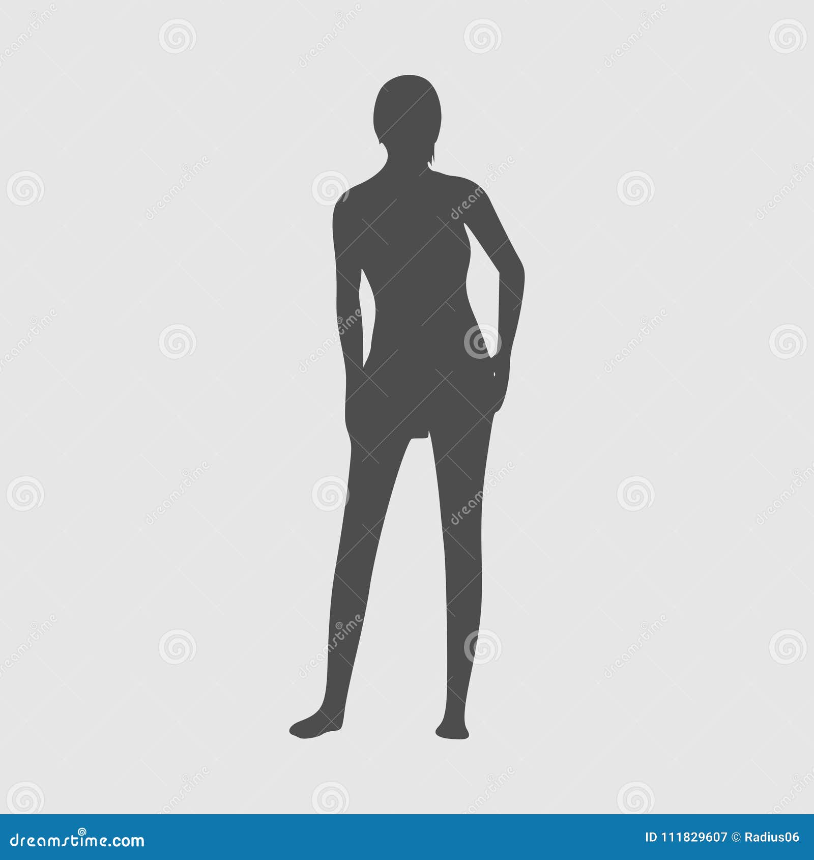 Lady silhouette stock vector. Illustration of anatomy - 111829607