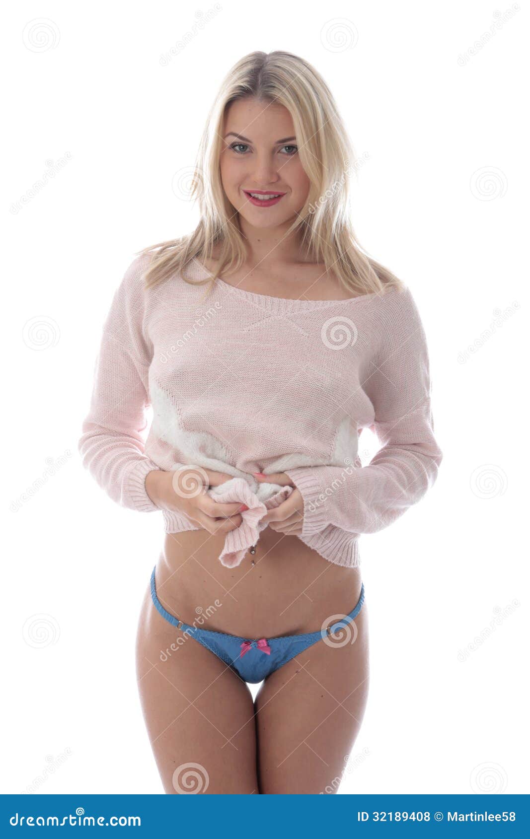 Young Woman Wearing Panties and a Jumper Stock Photo - Image of knickers,  woman: 32189408