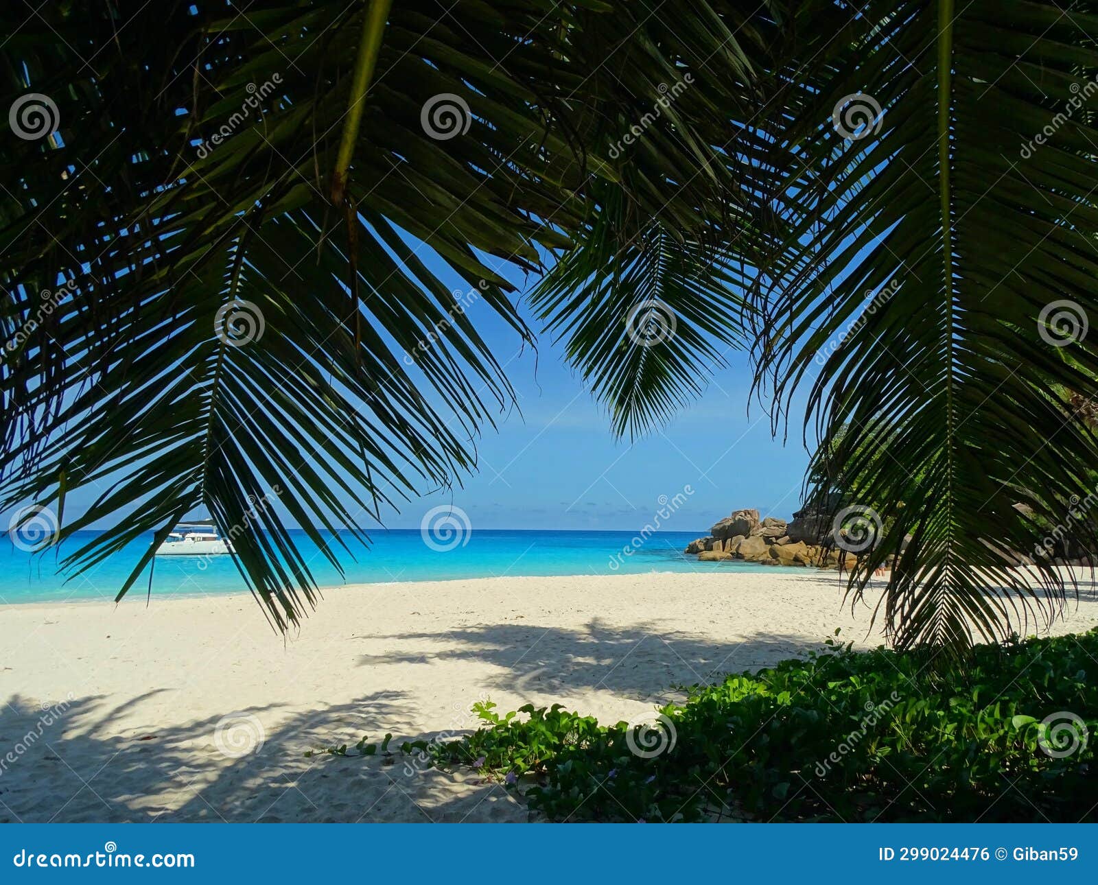 seychelles, praslin island, anse georgette beach