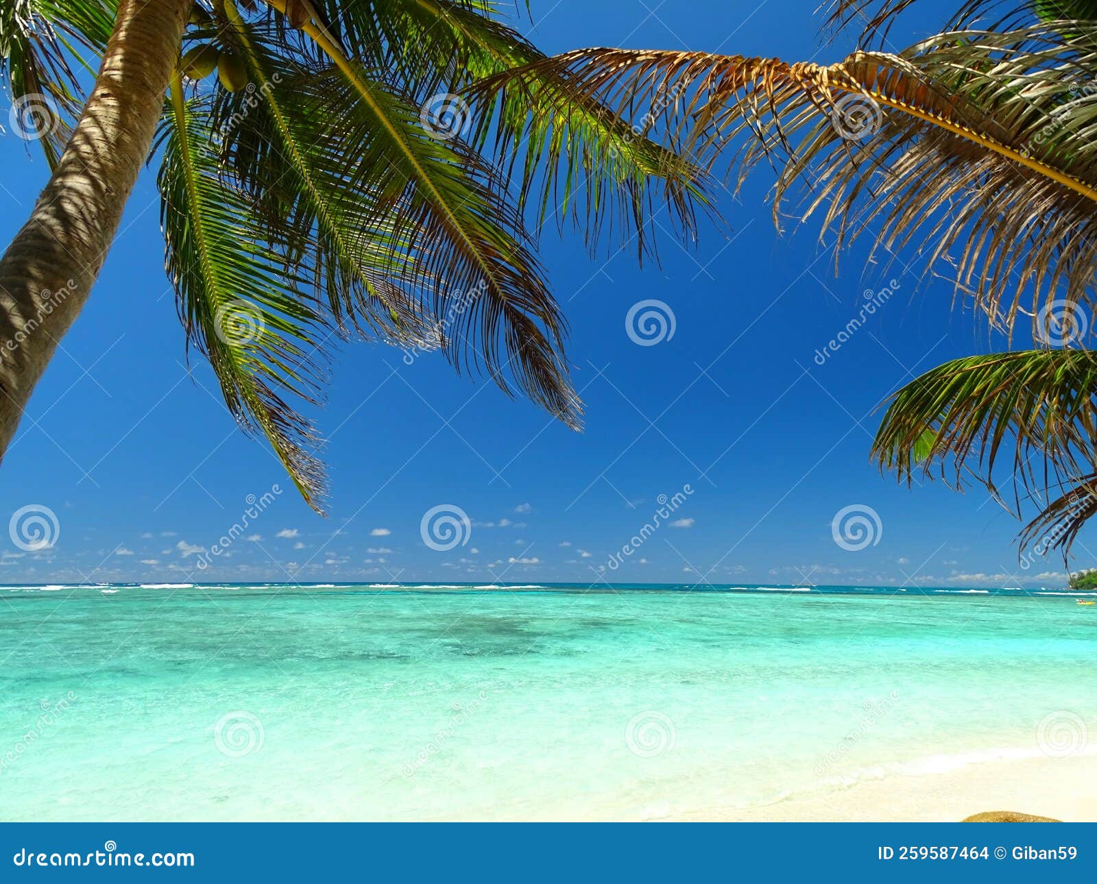 Seychelles, Praslin Island, La Farine Cove or Flour Cove Stock Photo