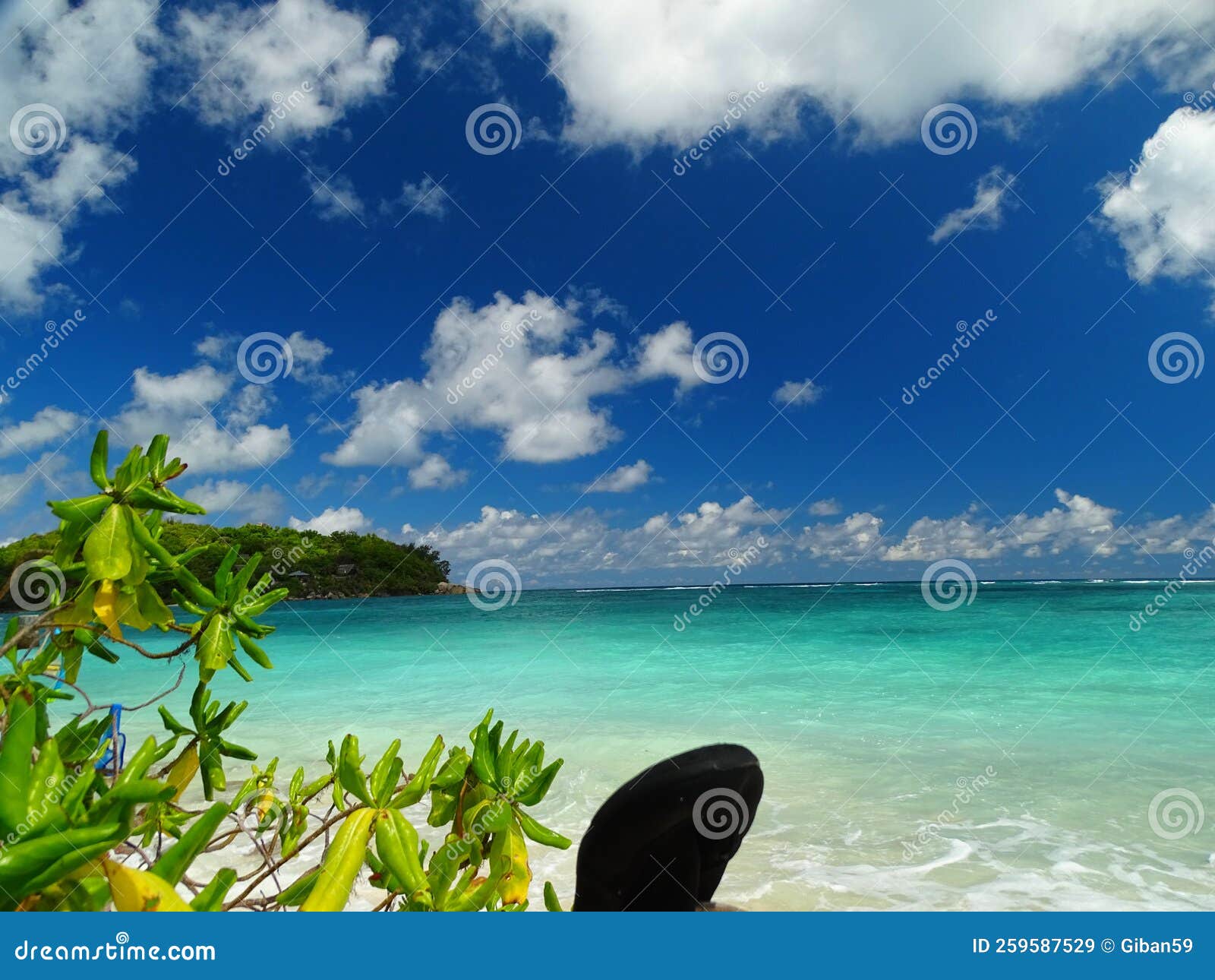 Seychelles, Praslin Island, La Farine Cove or Flour Cove Stock Image