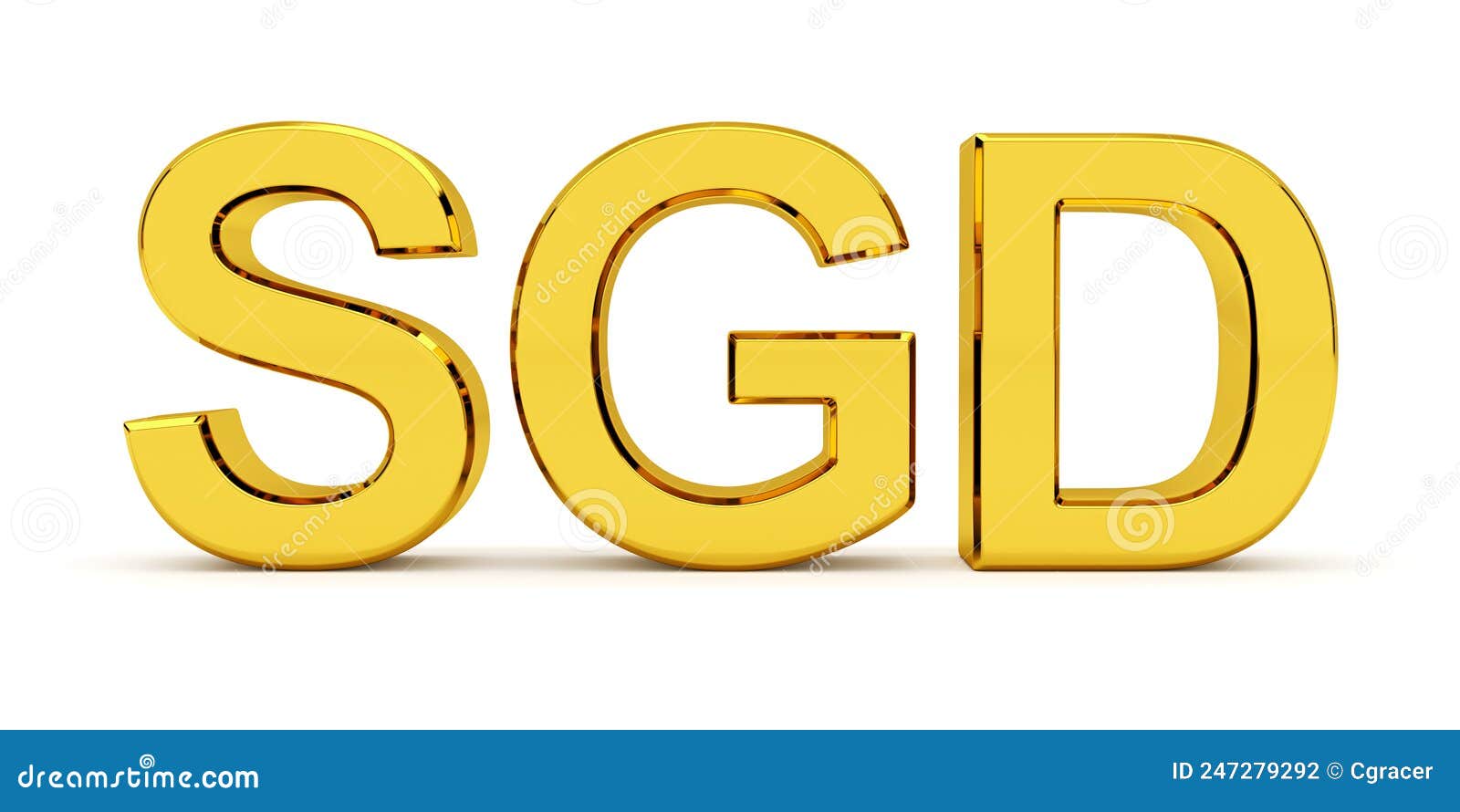SGD Singapore Dollar Currency Code Stock Illustration - Illustration of  financial, gold: 247279292