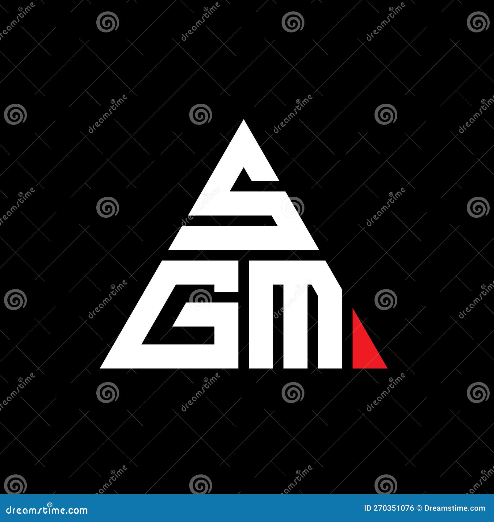 sgm triangle letter logo  with triangle . sgm triangle logo  monogram. sgm triangle  logo template with red