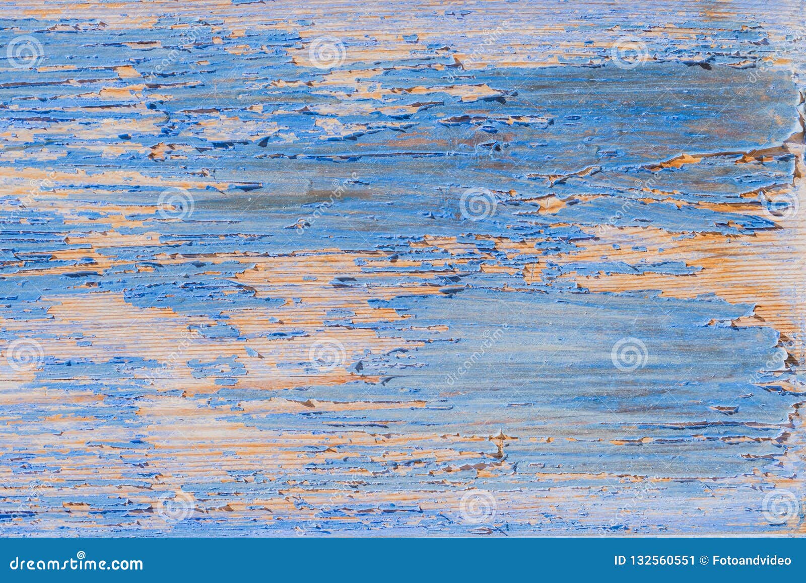 Shabby Blue Wood Texture With Peeled Paint, Close-up Stock Image ...
