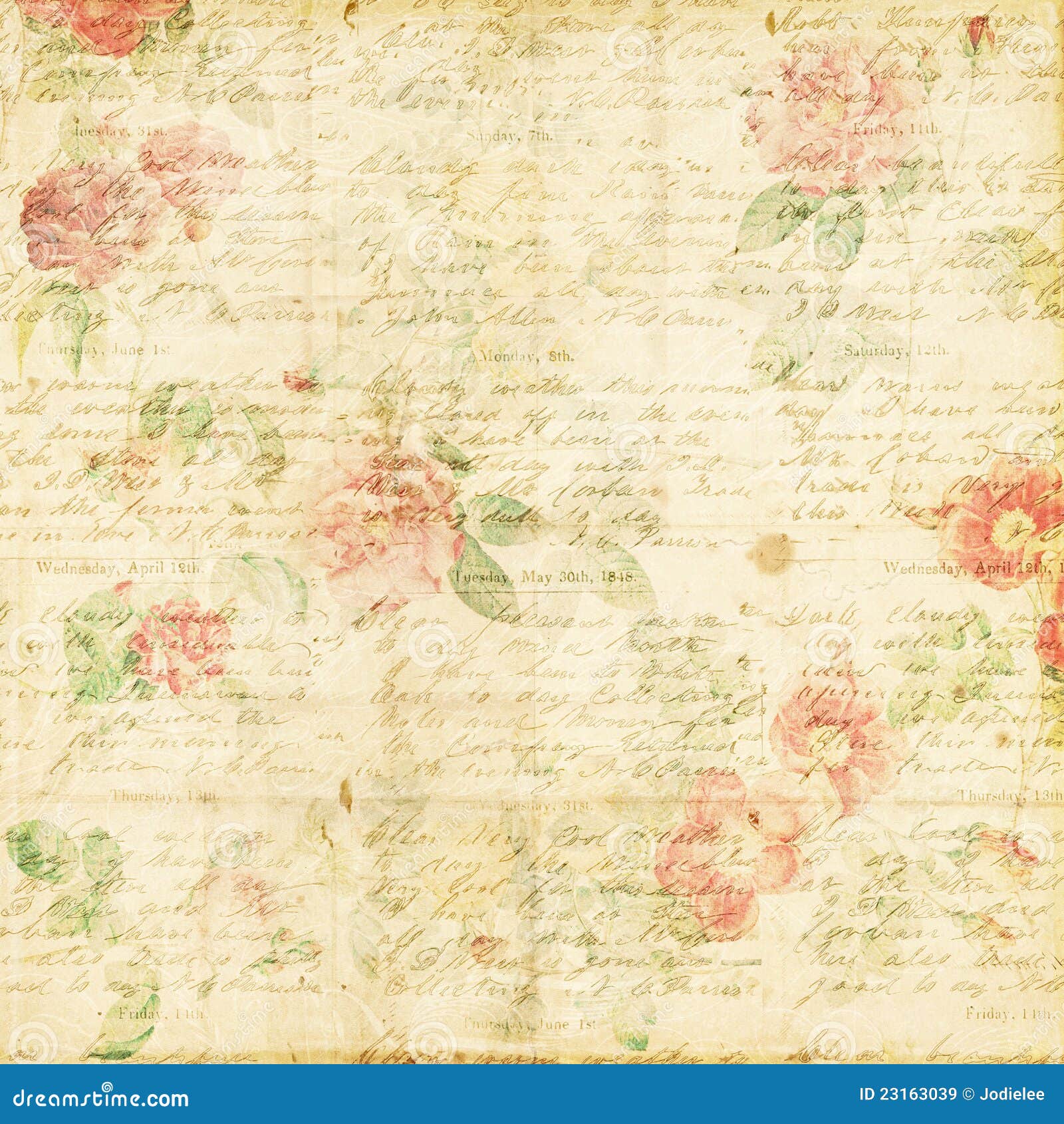 shabby chic vintage rose floral grungy background