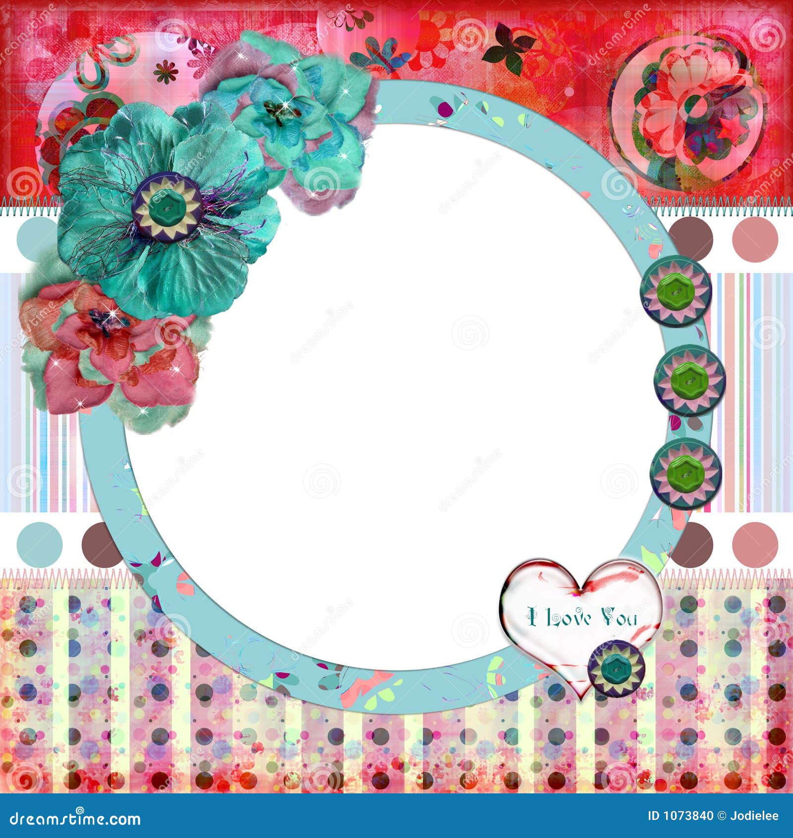 shabby floral photo frame/scrapbooking background