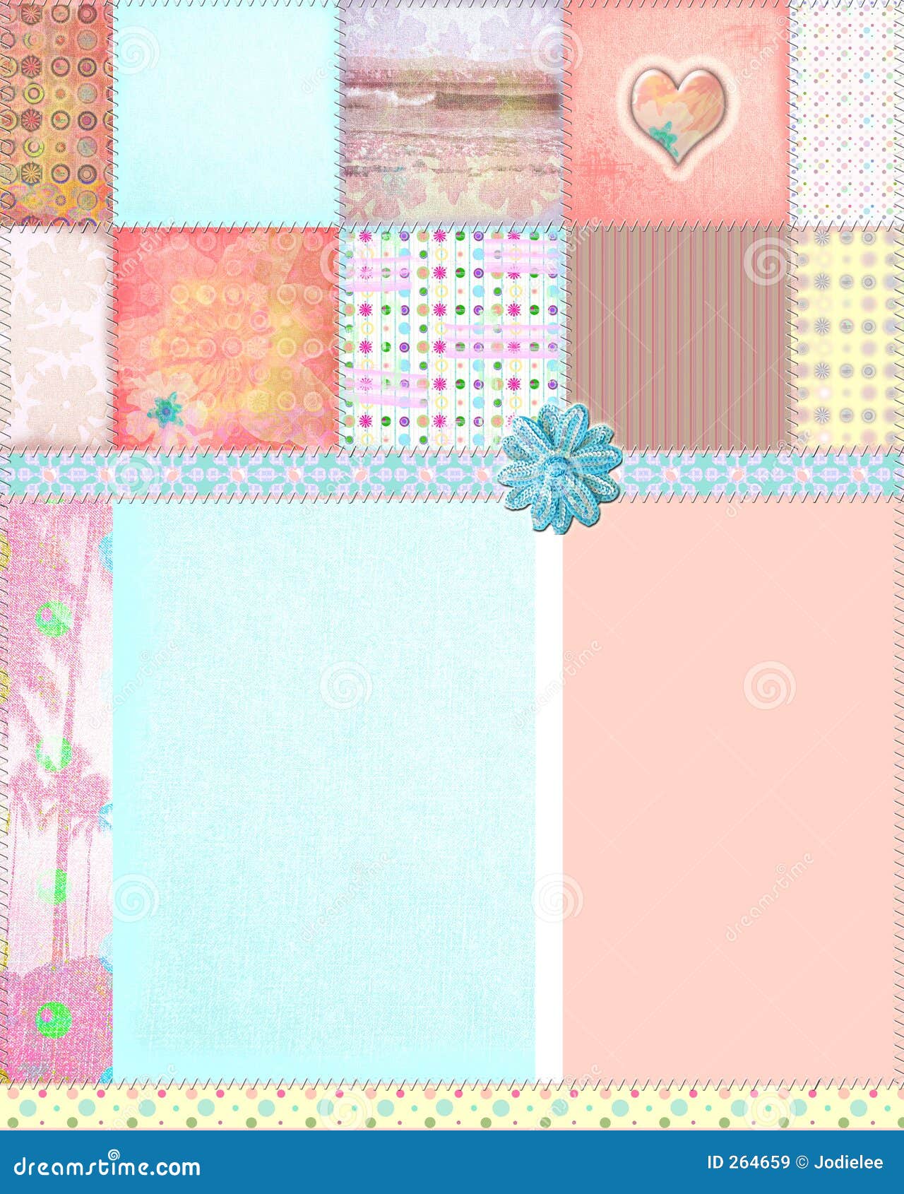 shabby quilt montage background