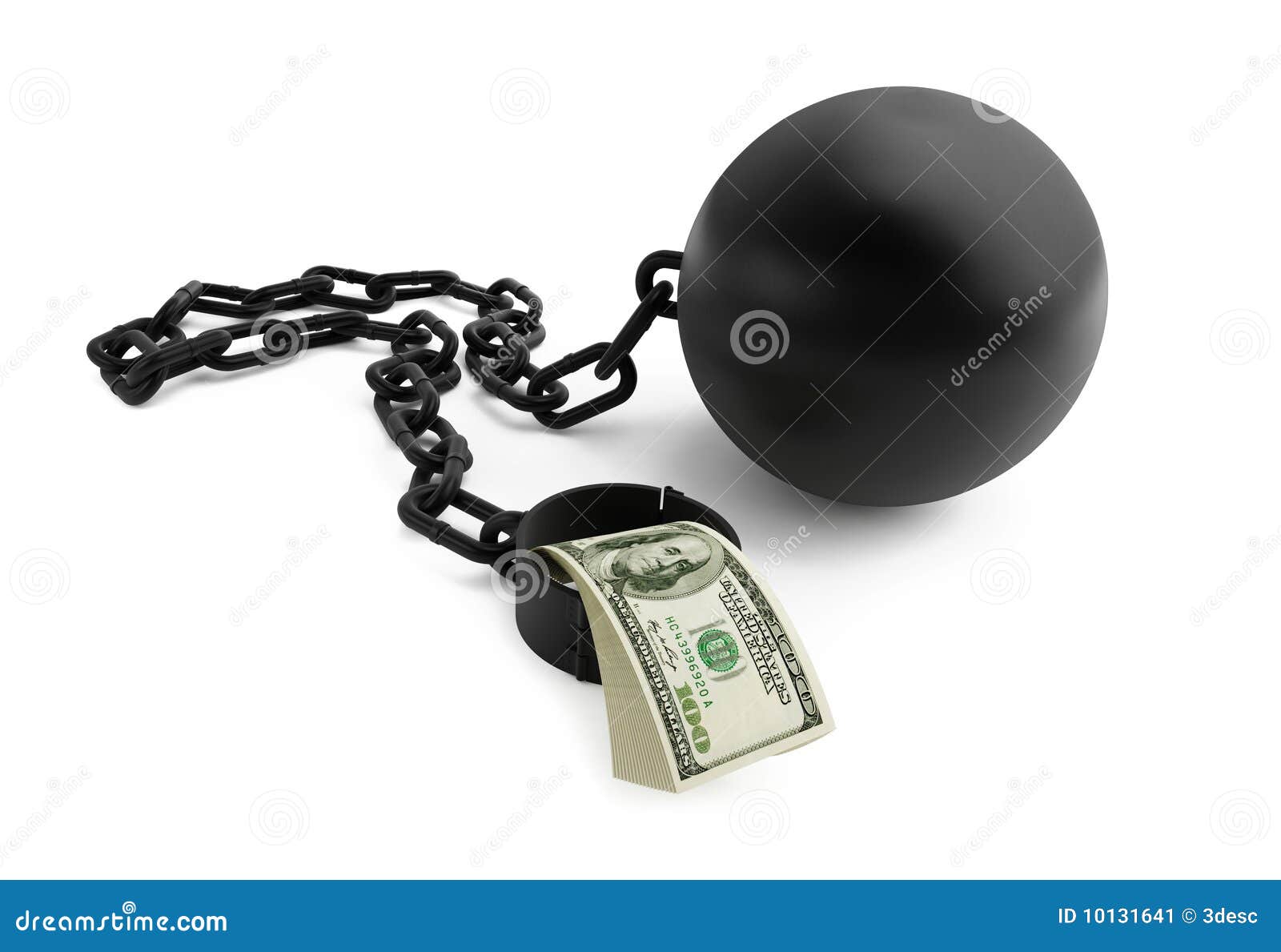 Shackle dollar stock illustration. Illustration of debt 10131641