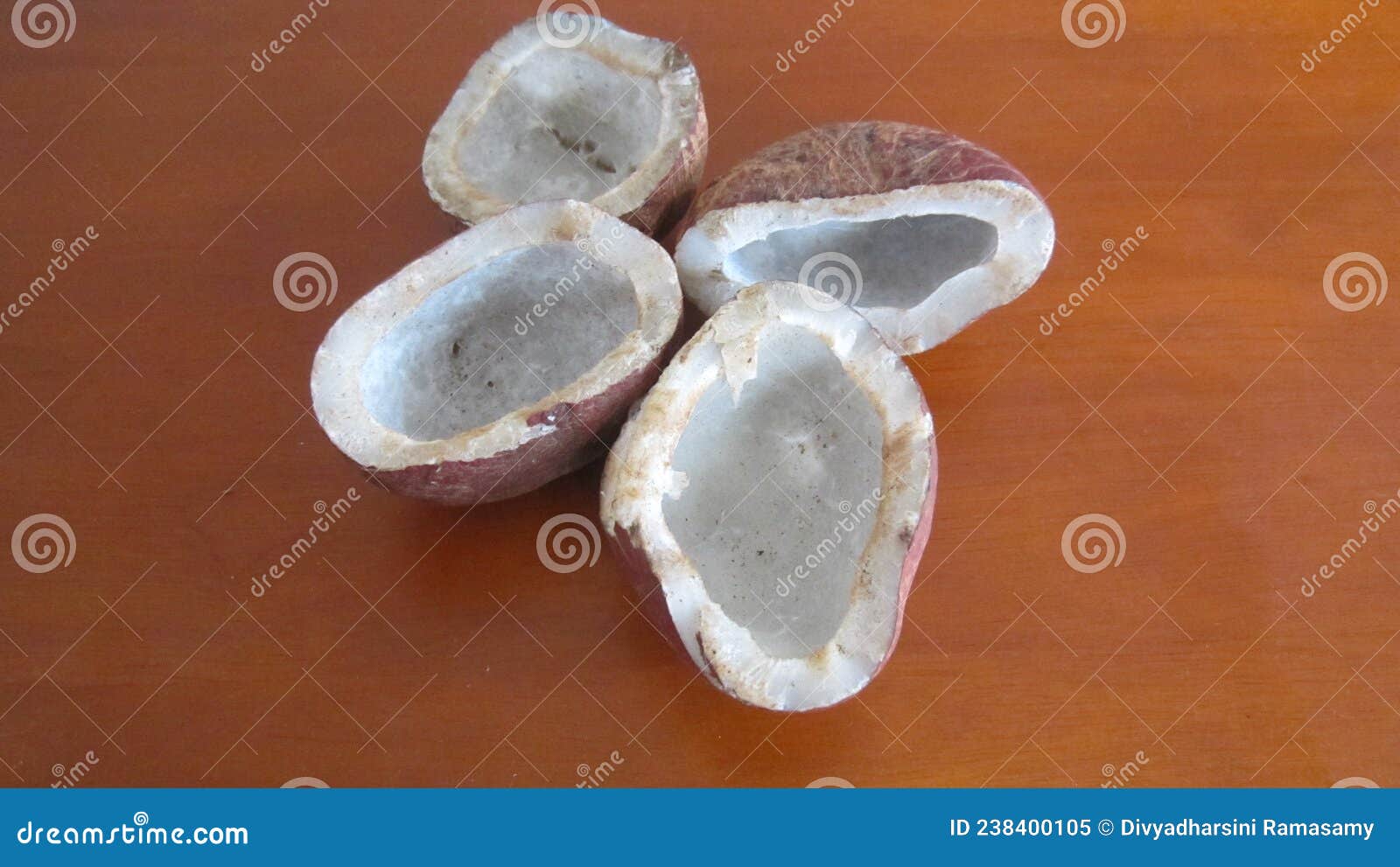 Shade dried coconut nuts stock image. Image of dish 238400105