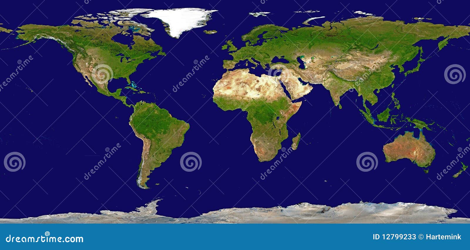 shaded relief map of the world