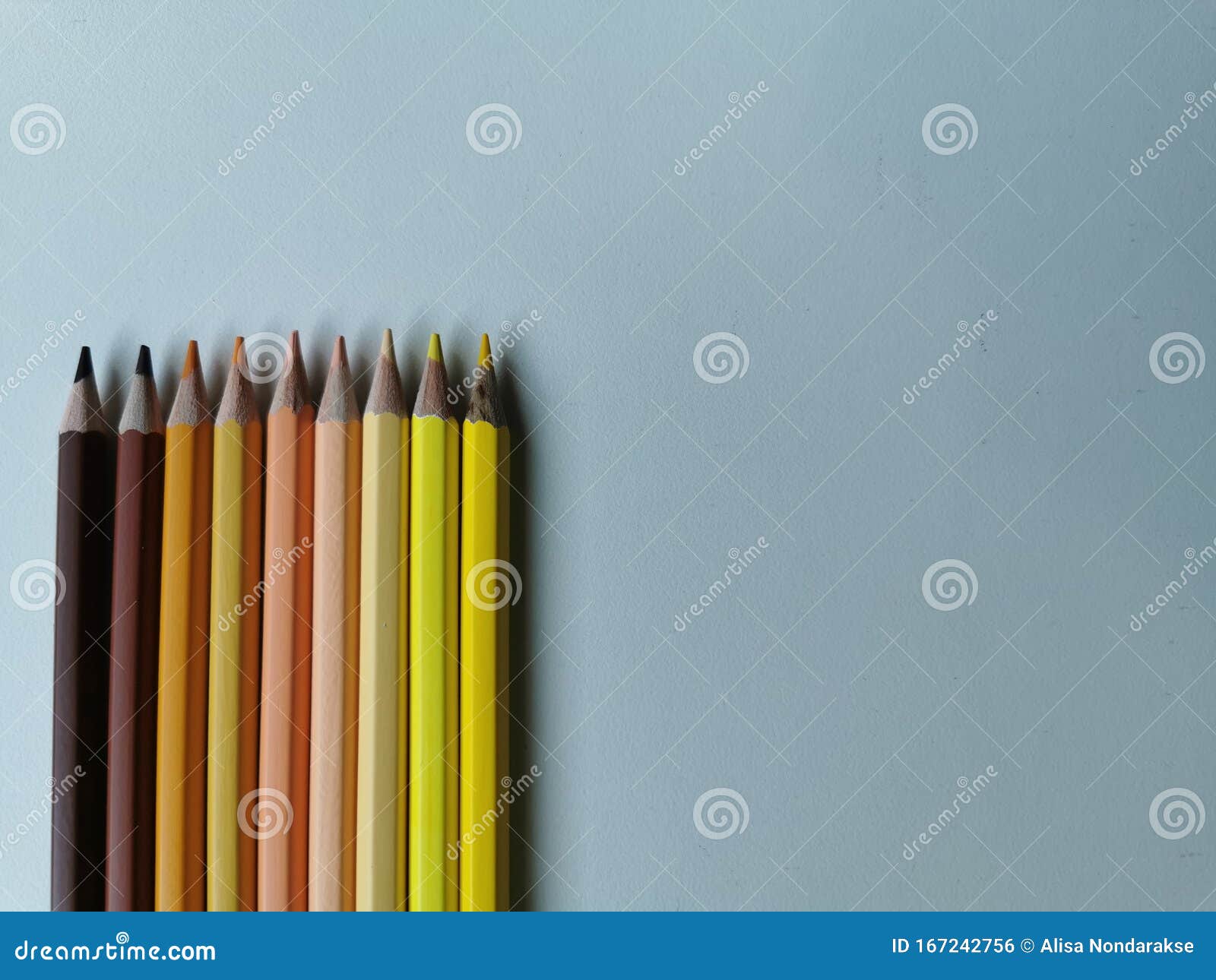 Shading Pencils with Sun Light Stock Photo - Image of meet, background:  167242756