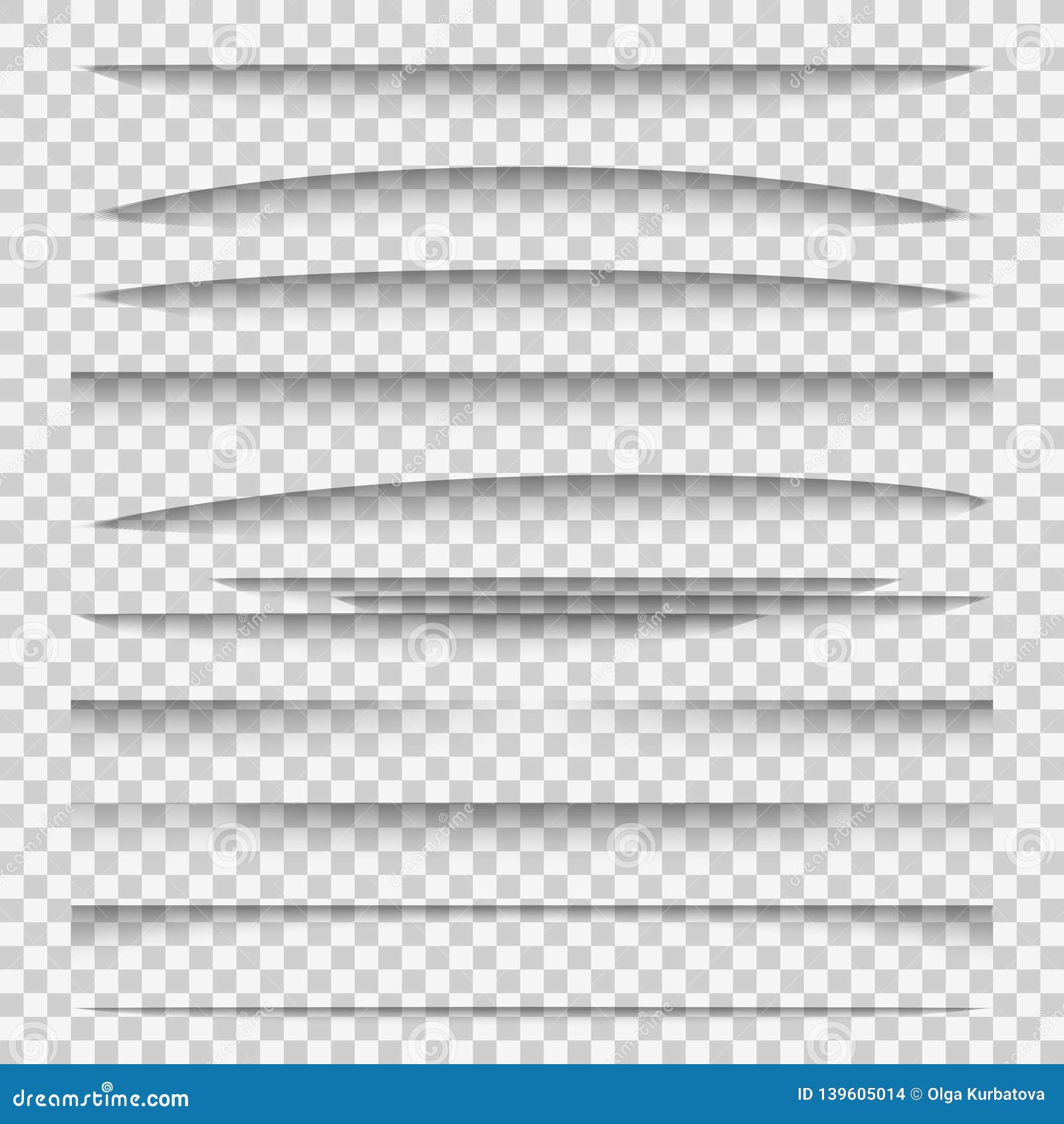 Shadow Dividers Line Paper Design Panel Shadow Effects Divider