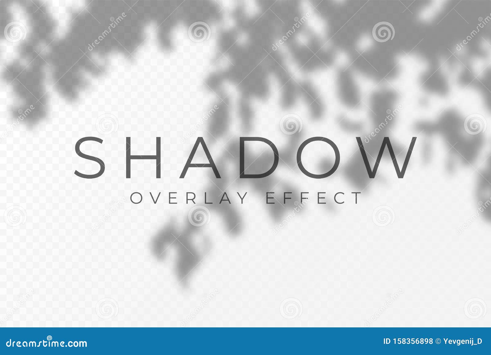 shadow overlay effect. transparent soft light and shadows from plant branches, leaves and foliage