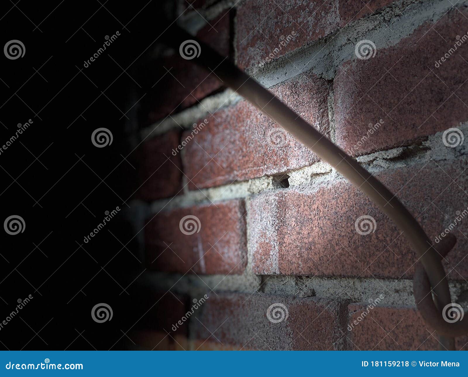 wire on the wall - bricks