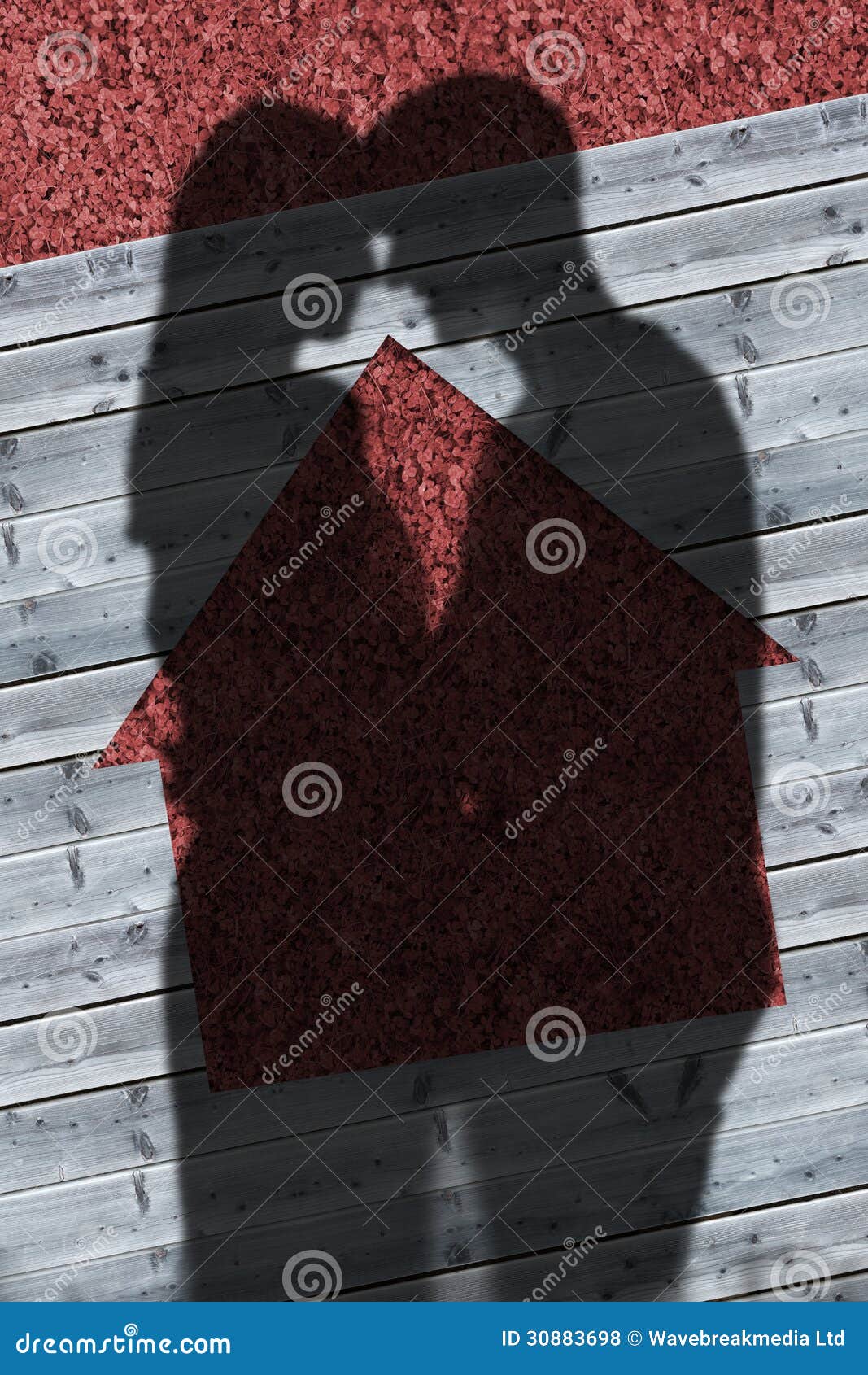 Shadows of Couple Embracing Stock Photo - Image of affection, face