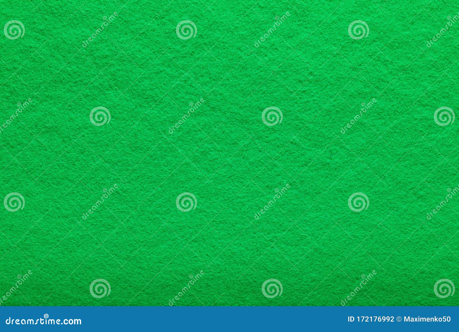 Shaggy Surface. Fine Grain Felt Green Fabric. Artificial Grass Stock