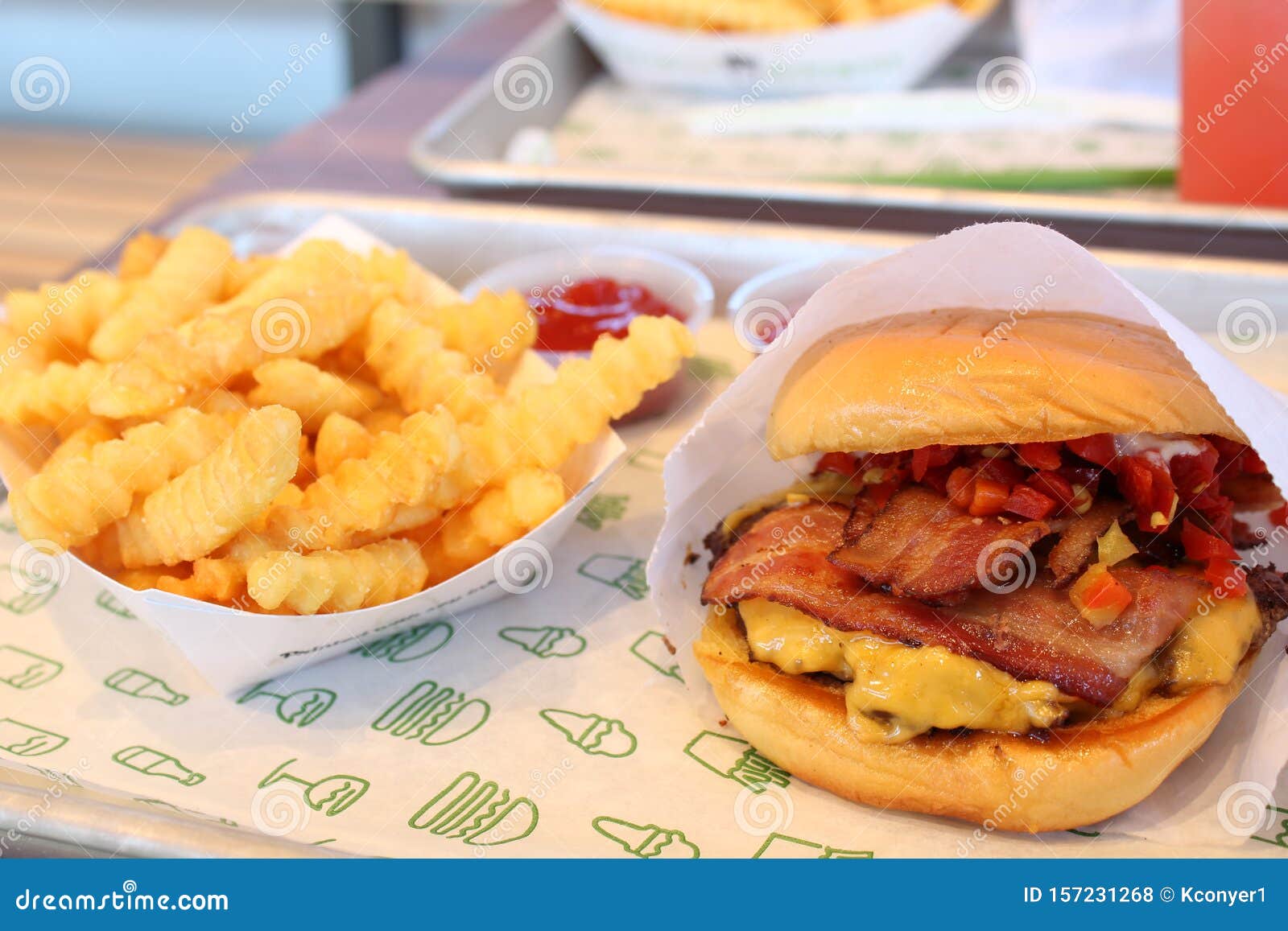 Shake Shack Burger And Fries Stock Photography
