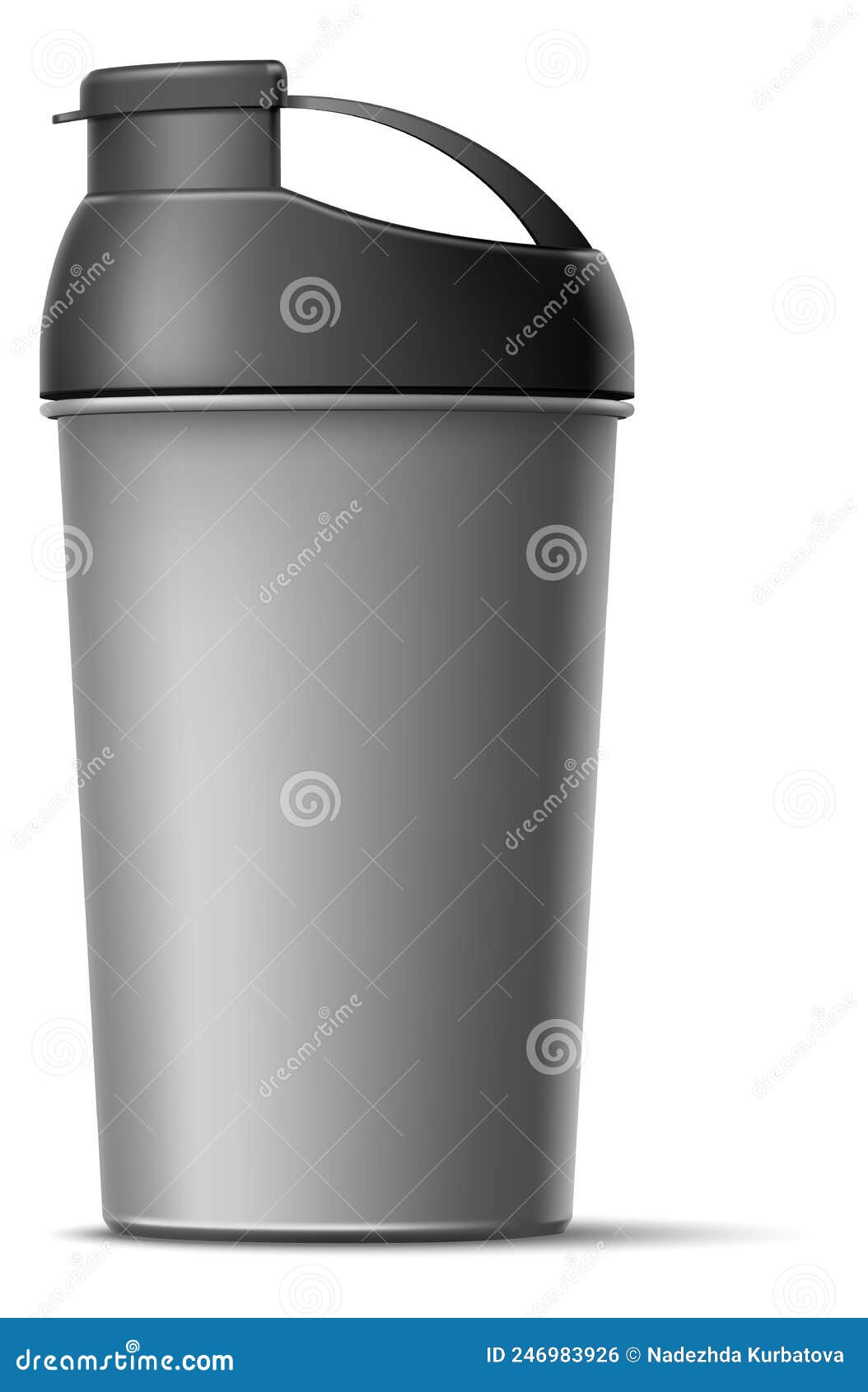 Mockup blank aluminum sport shaker bottle Vector Image