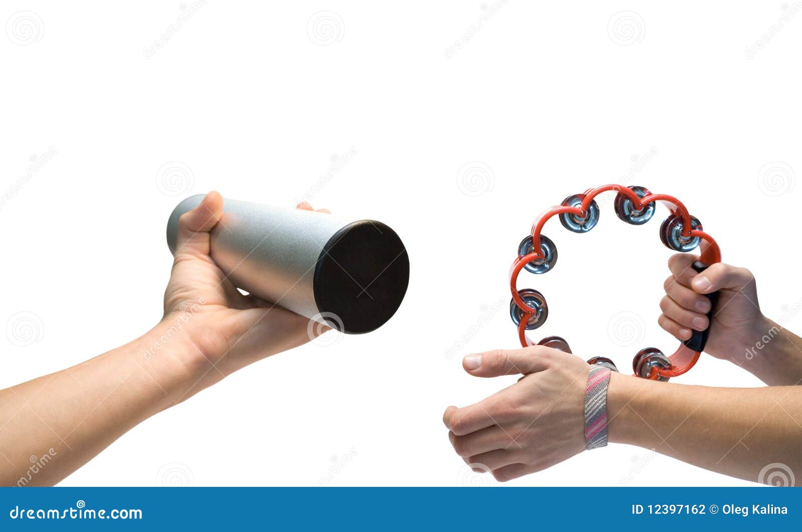 Shaker and tambourine stock photo. Image of musical, human 12397162