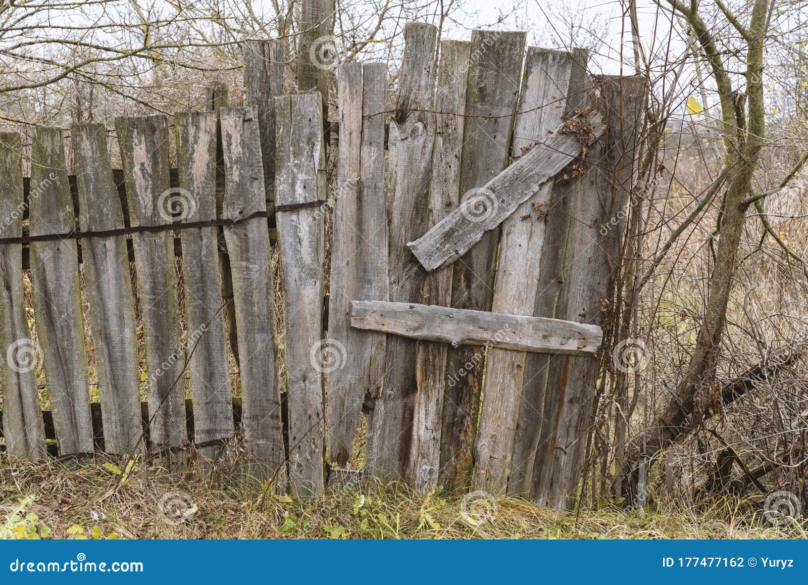 shaky wooden fence