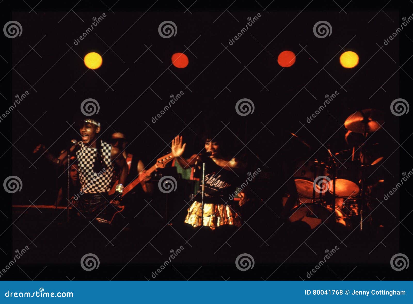 Shalamar Band Playing Live in UK in Late 1970s Early 1980s Editorial