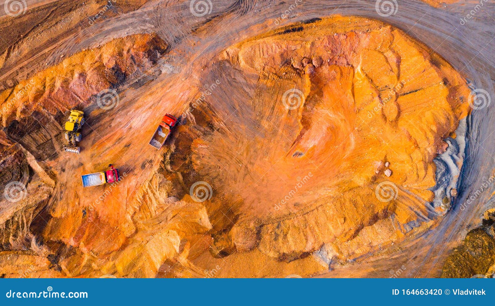 aerial view to a shale mine.