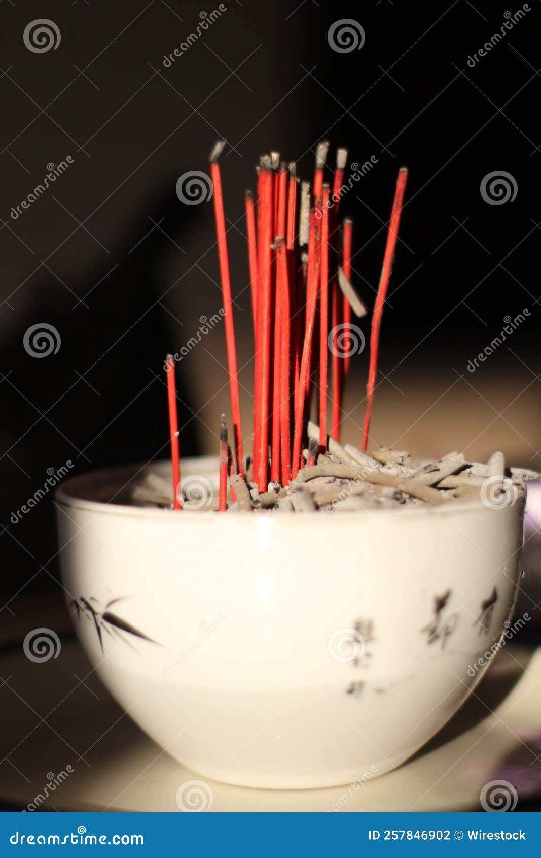 Shallow Focus of Incense Sticks in a Bowl Stock Photo Image of