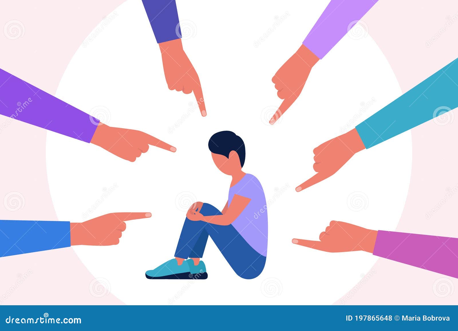 Shame concept stock vector. Illustration of enemy, emotion - 197865648