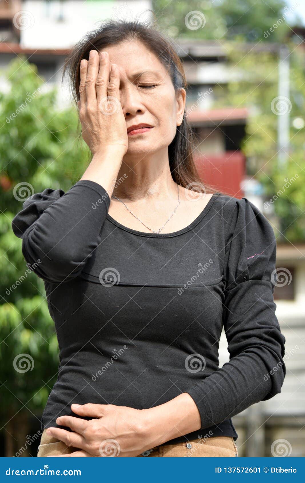 Shameful Older Asian Grandma Stock Image Image Of Aging