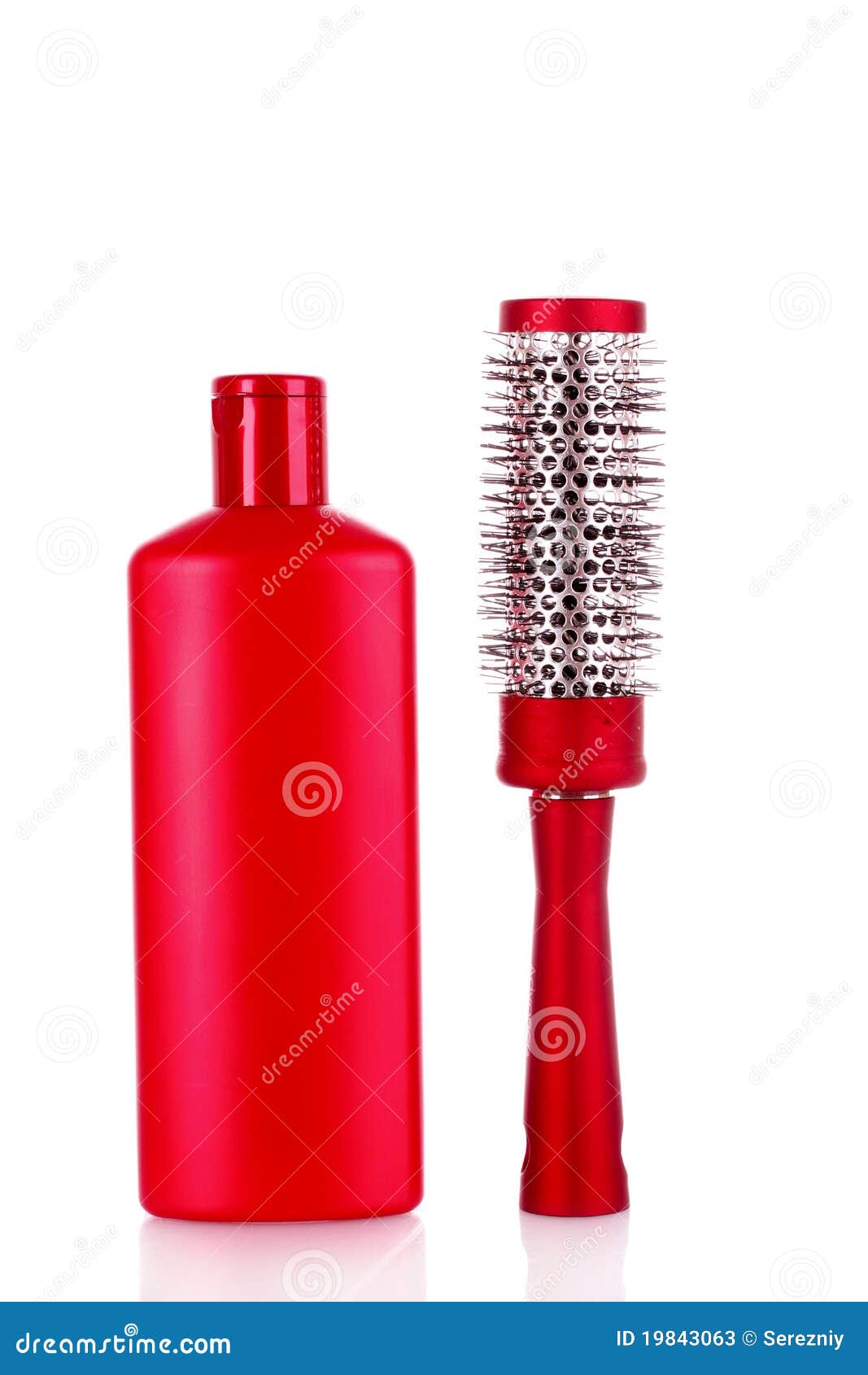 Shampoo Bottles and Hair Brush Stock Image Image of barber, bottle 19843063