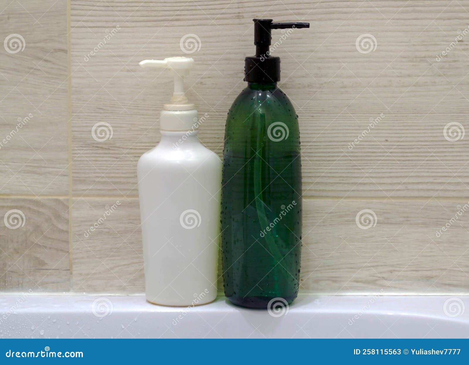 Shampoo bottles stock image. Image of still, bodycare 258115563