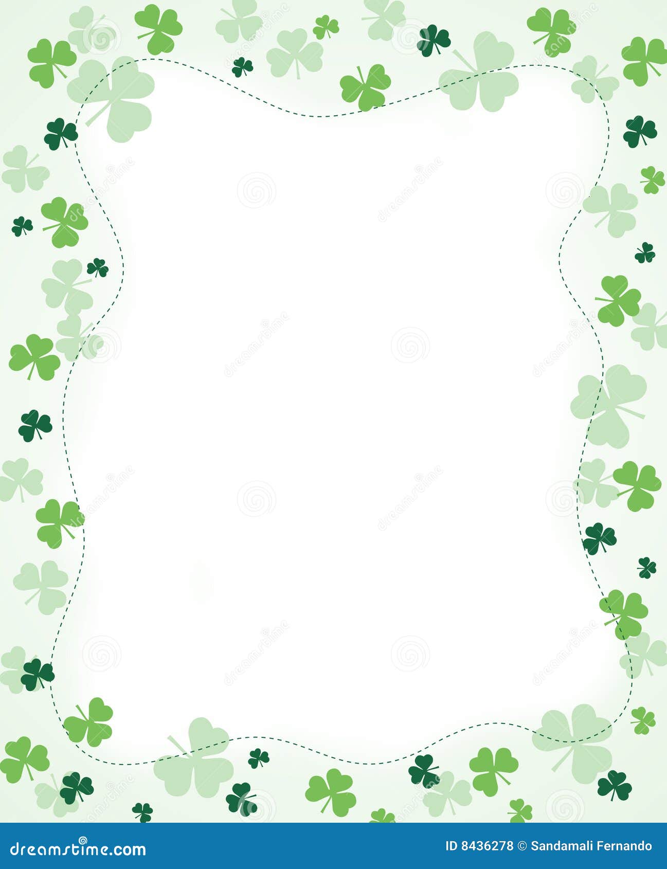 Shamrock Border Stock Vector Illustration Of 17th Copy 8436278