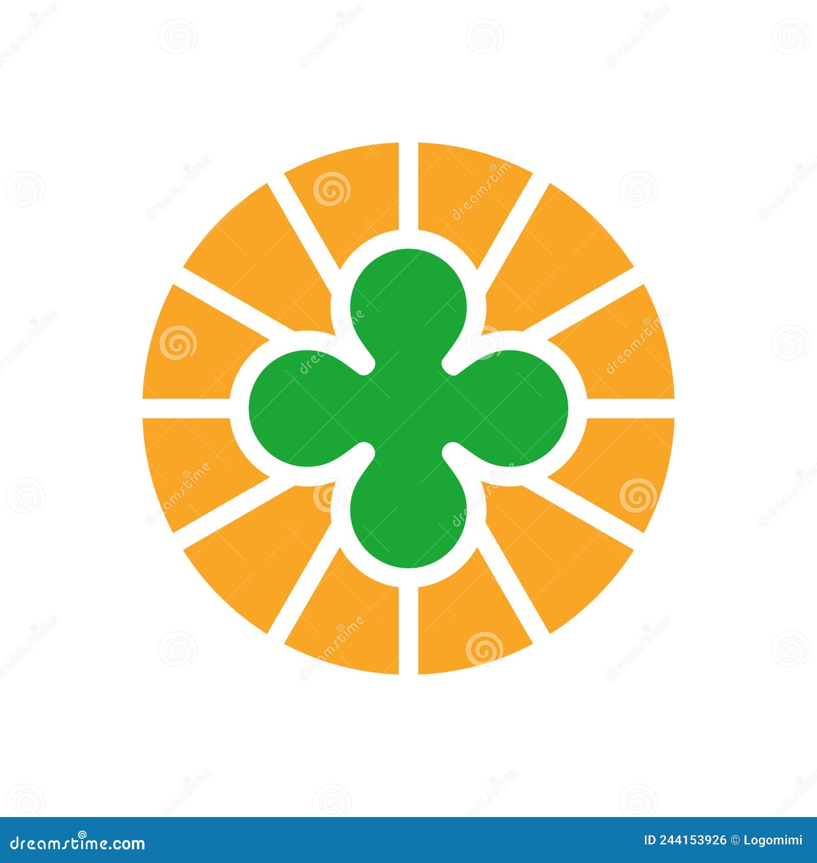shamrock leaf logo  , four leaf clover 