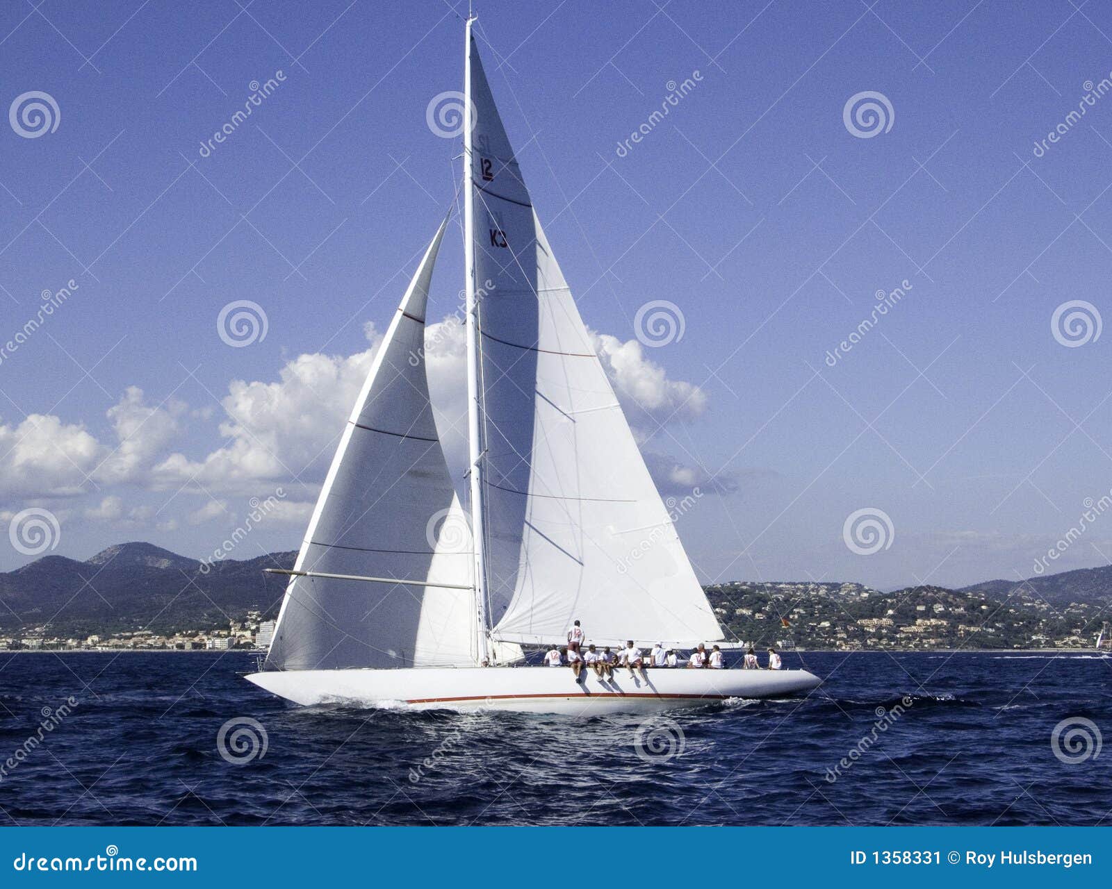 Shamrock V stock image. Image of voile, speed, sailboat 1358331