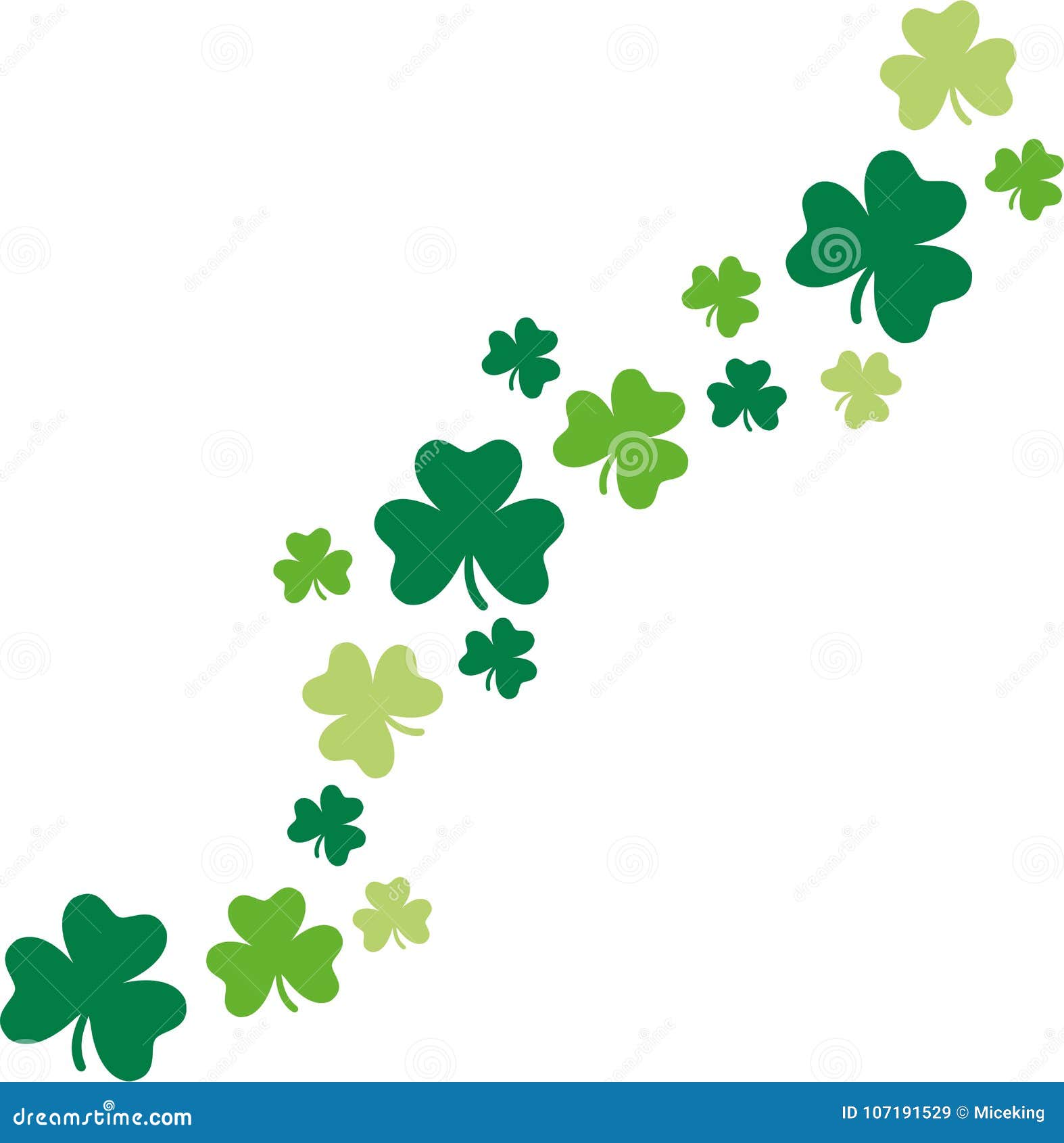 shamrocks for st. patrick`s day 