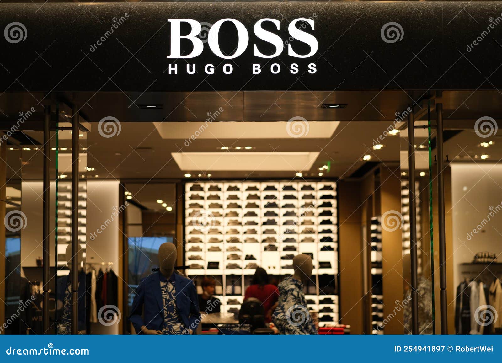 Front of HUGO BOSS Clothing Store Editorial Photography - Image of ...