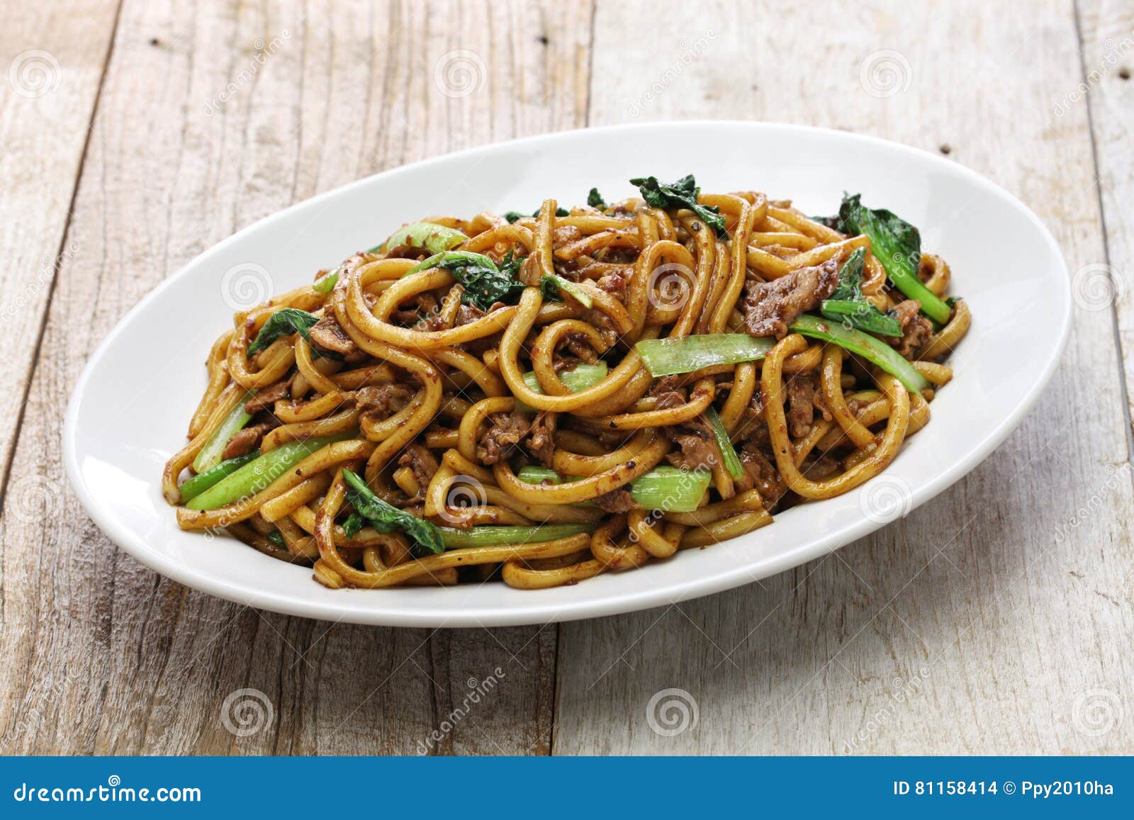 Shanghai Fried Noodle, Shanghai Chow Mein Stock Photo - Image of chow ...